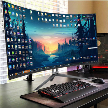 Inch Curved Lcd Monitor Computer Large Screen Gaming Hd Display