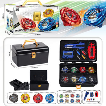 Cross-Border Export Burst Gyro Toy Assembly Gyro Alloy Battle Gyro Boxed with Launcher, Multiple Options Available