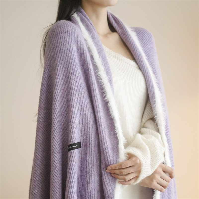 High-End Knitted Wool Blanket, Imitation Mink Blanket, Air-Conditioned Sofa Blanket, Nap Blanket, Shawl Blanket, Thickened Blanket