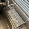 Sink Draining Basket with Tray Inclined Draining Kitchen Widened Storage Rack Towel with Hanging Rod Draining Rack Storage Rack