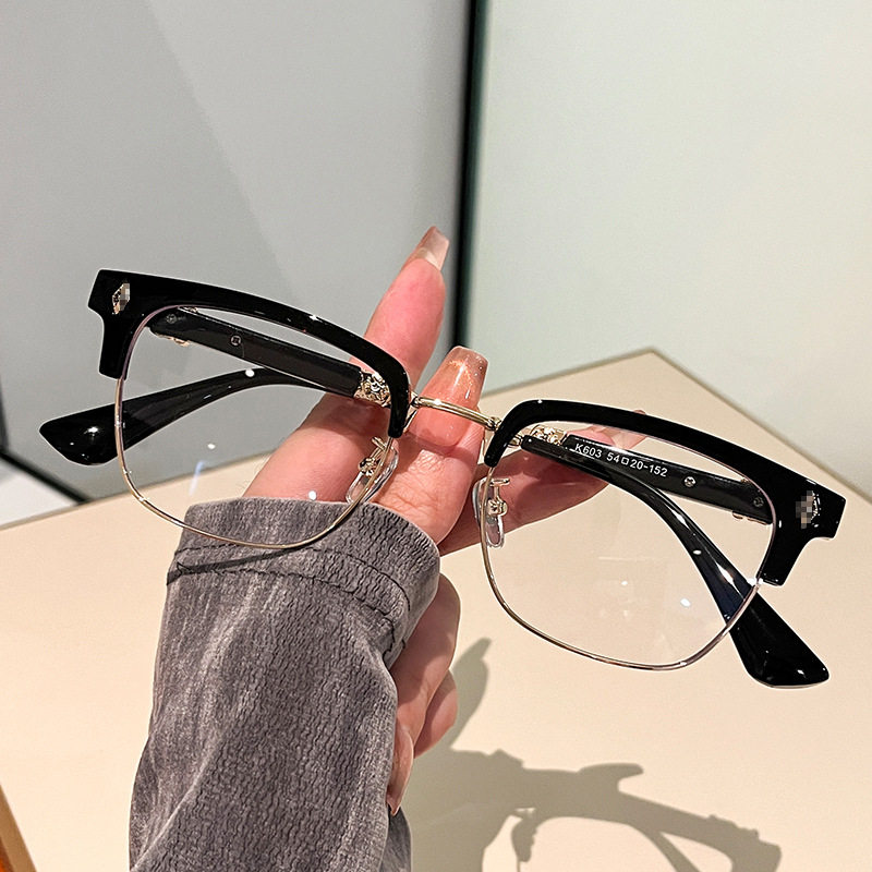 Jay Chou Style Prescription Glasses Frame for Men, High-End Fashion Retro Eyeglass Frame 603