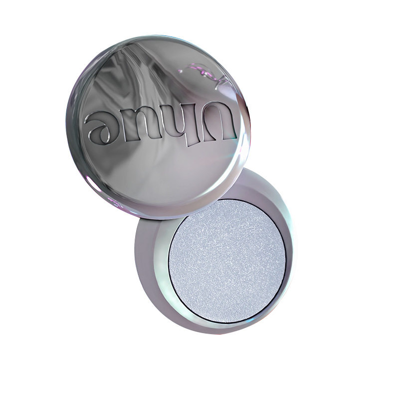 Uhue Y3K Single Color Eye Shadow Silver Blue Small Smoky Pearlescent Color Single Makeup Explosive Eye Shadow Palette