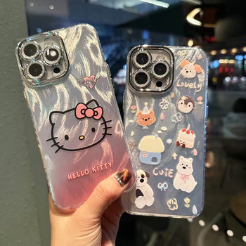 Fine hole feather yarn for step S19 mobile phone case viviY200 cartoon glitter female Y77 lens film protective cover