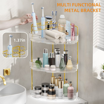 Toilet Non-Punch Bath Gel Table Storage Rack Bath Table Corner Multifunctional Cosmetic Storage and Arrangement Shelf