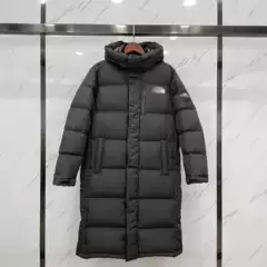 High Version North Face Long down Jacket over the Knee Hooded White Duck down Jacket Winter Warm Windproof and Coldproof for Men and Women