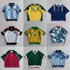 Vescartes Joga Bonito Casual Knitwear Sweater Sports T-Shirt Brazil Jersey Football Uniform Foreign Trade
