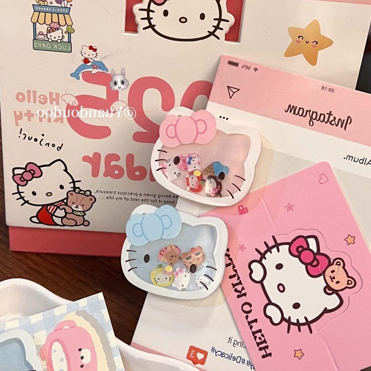 卡通相机支架凯蒂猫手机壳侧边甜美kitty手持拍摄手持卡通支架