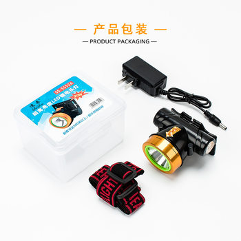 Headlamp Head-Mounted Flashlight Led Outdoor Night Fishing Waterproof Hiking Construction Site Car Repair Work Miner's Lamp Rechargeable