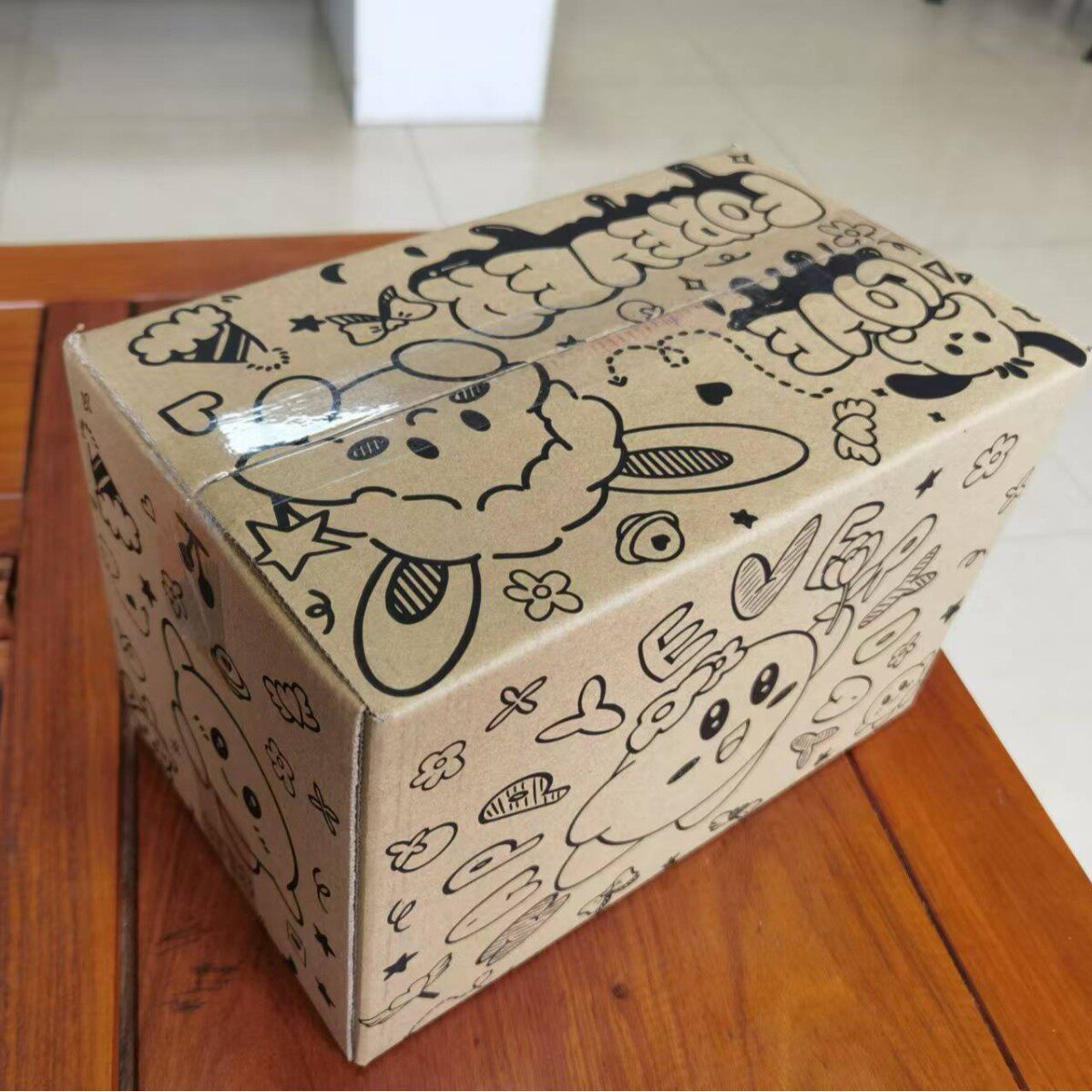Five-Layer Ultra-Hard Black Cartoon Be Corrugated Postal Express Logistics Packaging Carton Box Small Carton Wholesale