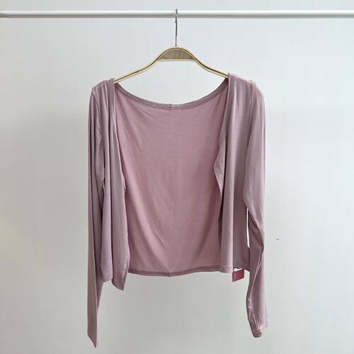 莫代尔棉高弹开衫芭蕾舞披肩短外套现代舞服装百搭空调防晒外搭 - 图3