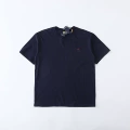 Navy blue red label