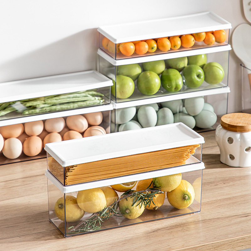 Long Refrigerator Storage Box Food Grade Pasta Storage Box Grains and Eggs Storage Sealed Can Cross-Border Wholesale