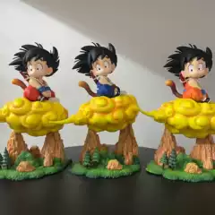 Super Saiyan Childhood Somersault Cloud Little Goku Sitting Posture Three Colors Optional Riding Cloud Ornament Doll Figure