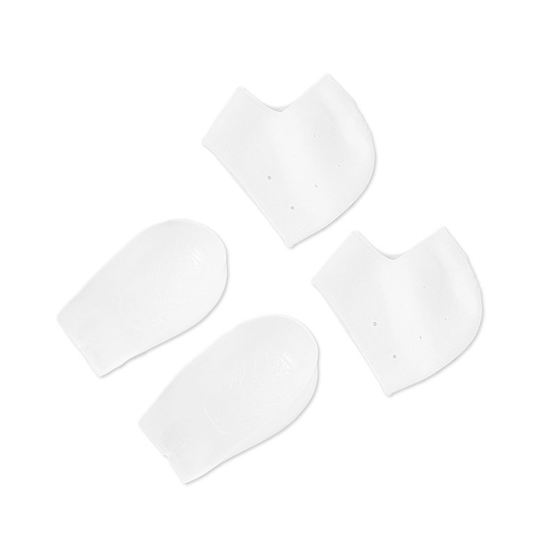 Invisible Inner Heightening Insole Transparent Bionic Silicone Gel Heightening Socks Set Shock-Absorbing Thickened Heel Cushion Cover Wholesale