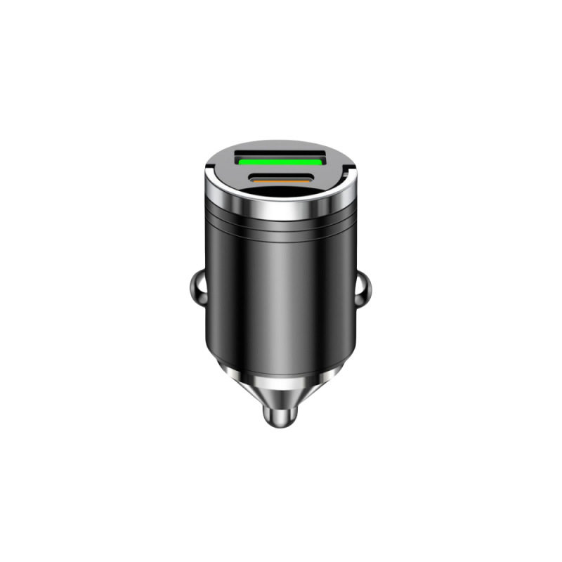 100W invisible car mobile phone charger head super fast charge one-on-two car cigarette lighter PD30W multi-function