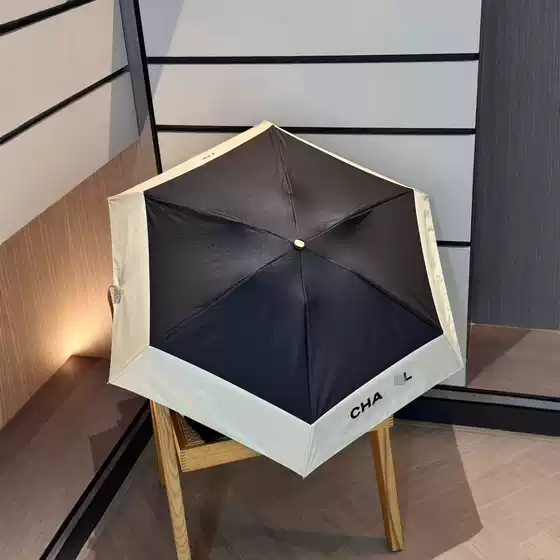 Xiaoxiang Portable Mini Umbrella with Enhanced Protection for Both Sunny and Rainy Days, Pocket Umbrella with Chain and Quilted Bag Storage, Foldable Umbrella