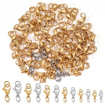 Stainless Steel 304 Lobster Buckle Open Ring Buckle Accessories Beaded Tools Boxed Diy Making Bracelet Necklace Material