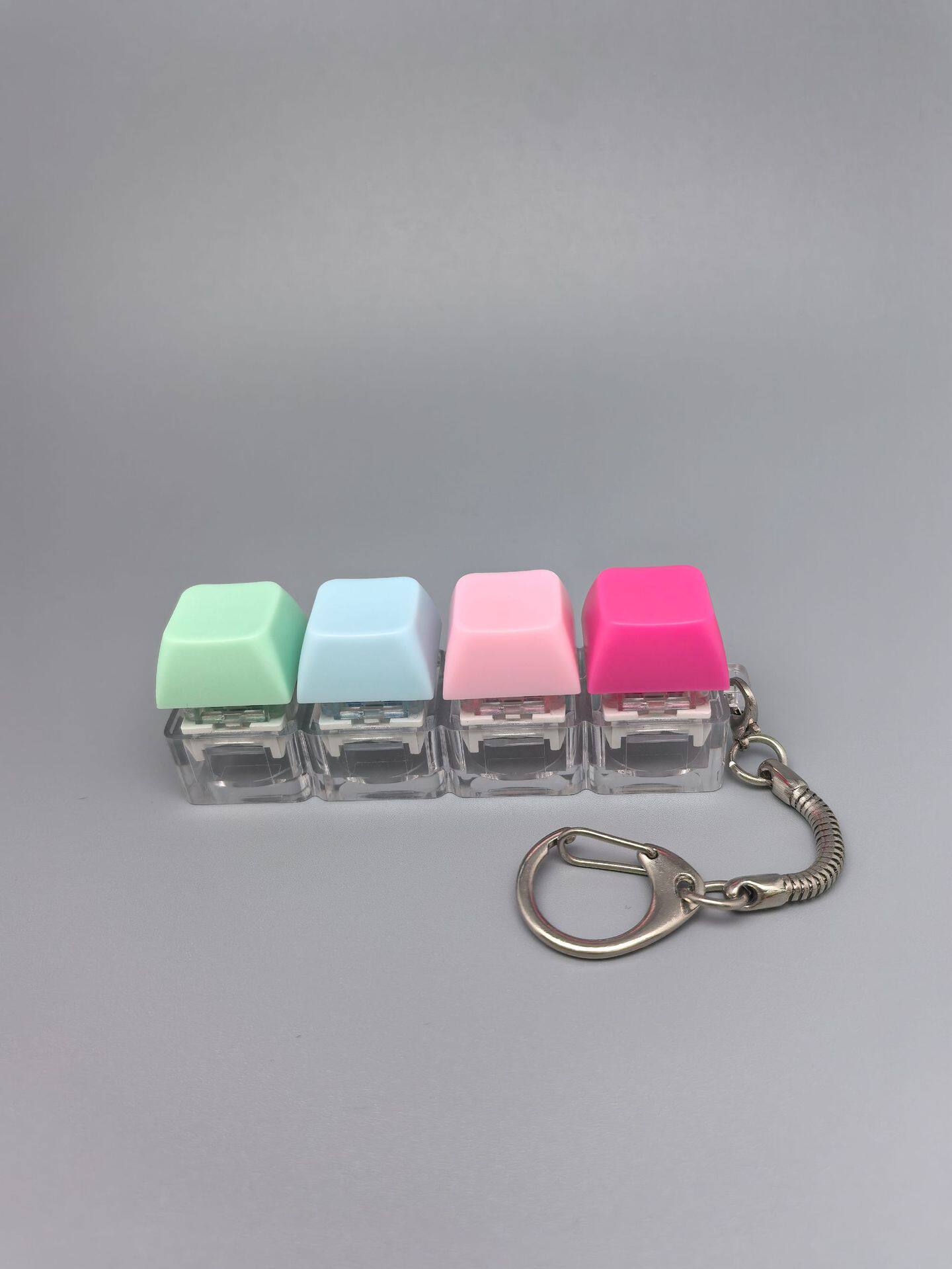 四键马卡龙按键解压玩具钥匙扣键盘办公摸鱼按键解压玩具跨境