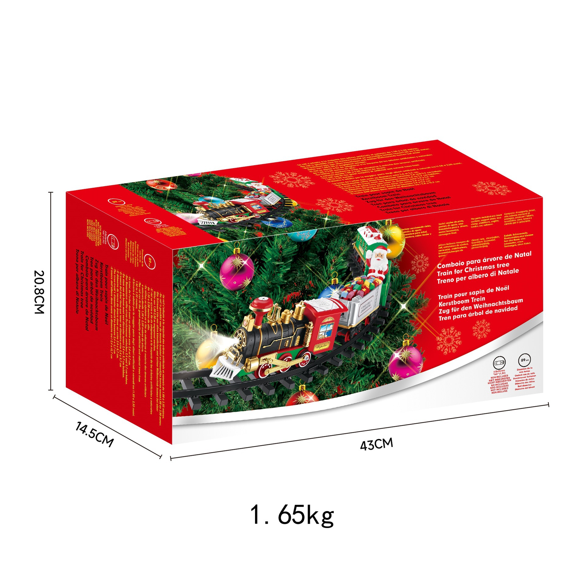 外贸电动圣诞火车 电动声光可悬挂圣诞树圣诞轨道车 圣诞礼品玩具