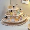 Solid Wood Ladder Shelf Simple Style Home Desktop Living Room Bedroom Perfume Blind Box Hand-Made Storage