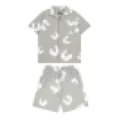 Shirt suit gray [white wreath]]