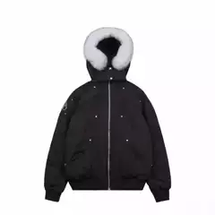 Palm Moose 02 # 03 Men's Fox Fur Hooded down Bomber Jacket