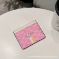 Dog tooth co-branded doll card holder pink