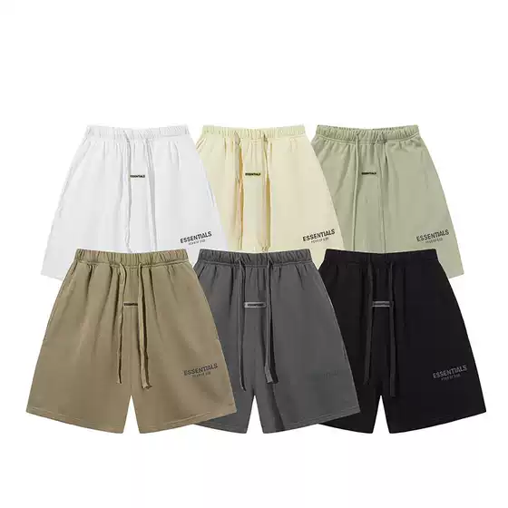New American Trendy Brand Essentials Reflective Shorts Men's Quarter Pants High Street Loose Unisex Style