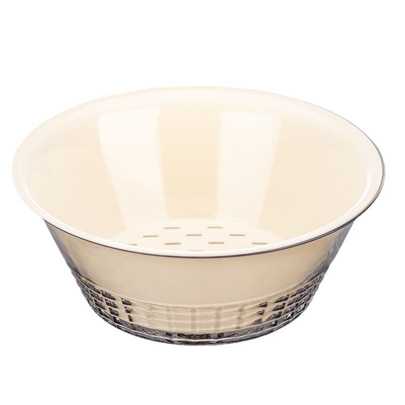 Double-layer Thickened Draining Basket Kitchen Household Cleaning Water Filtering Two-in-one Thickened Fruit Plate Amoy Vegetable Basket Fruit Plate Basin