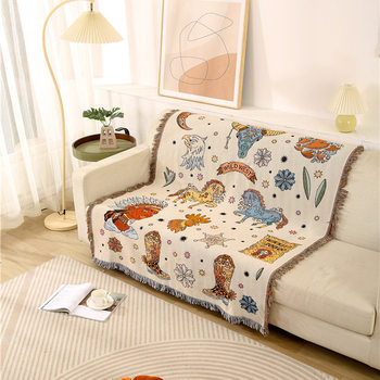 ins wind sofa towel sofa cover four seasons blanket leisure blanket nap blanket a generation of camping blanket tapestry