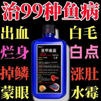 Methylene Blue Aquarium Ornamental Fish Concentrated Solution Fish Tank Sterilization Water Mildew Disinfection White Spot Net Goldfish Non-Fish Medicine