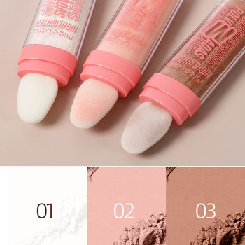 Cross-border MISSLARA fairy highlight racket powder brightening and repairing blush powder three-dimensional pearlescent eye shadow fine glitter