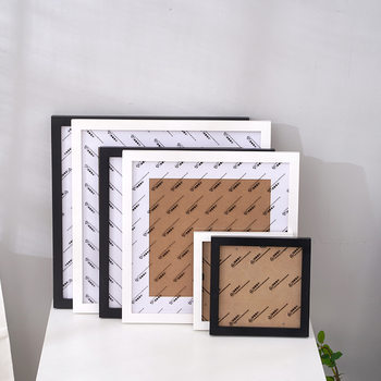 Square picture frame solid wood mounting any size square 20-inch picture frame mounting frame wooden outer frame strip photo frame wall hanging
