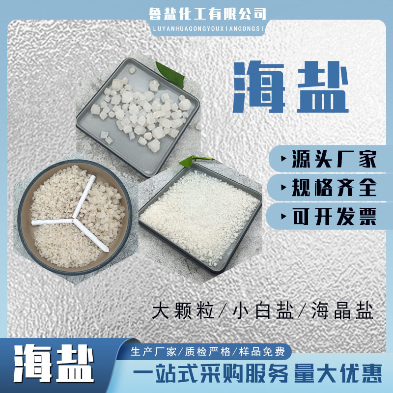 Industrial Sodium Chloride Sun Salt Sea Salt Large Particle Salt Uniform 95-98 Content Boiler Water Treatment Sea Crystal Salt