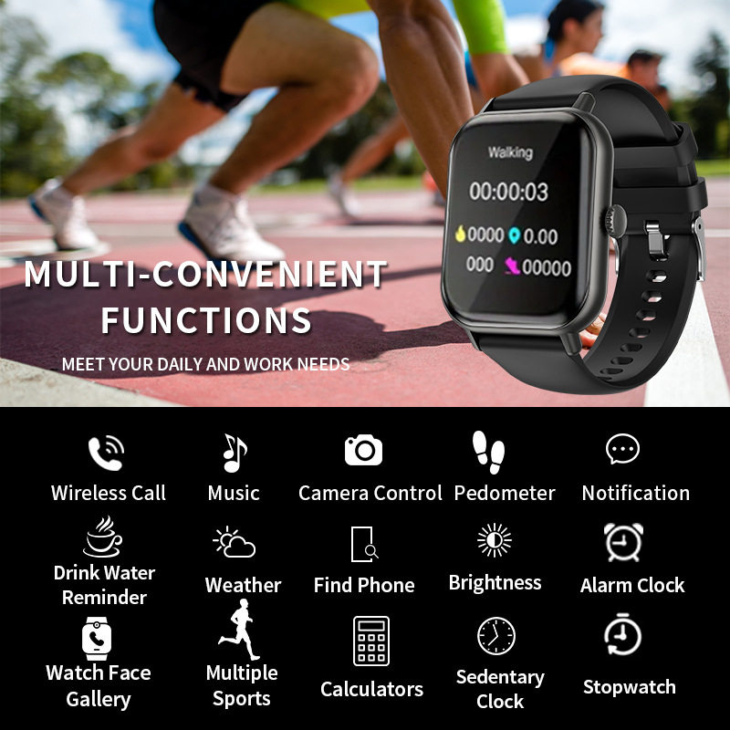 Cross-Border Popular Smart Call Watch, Pedometer, Heart Rate, Health Monitoring, Outdoor Sports, Photo Taking, Music, Multi-Function