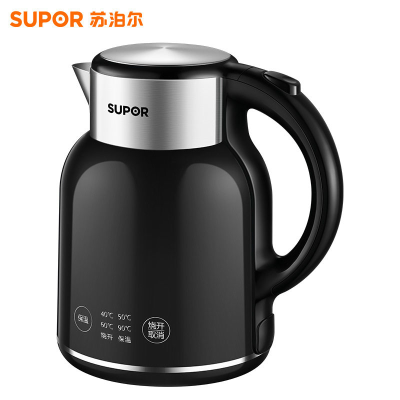 Supor Electric Kettle for Home Use, Insulated Kettle with Automatic Power-Off, 316 Stainless Steel Kettle Sw-17T01A