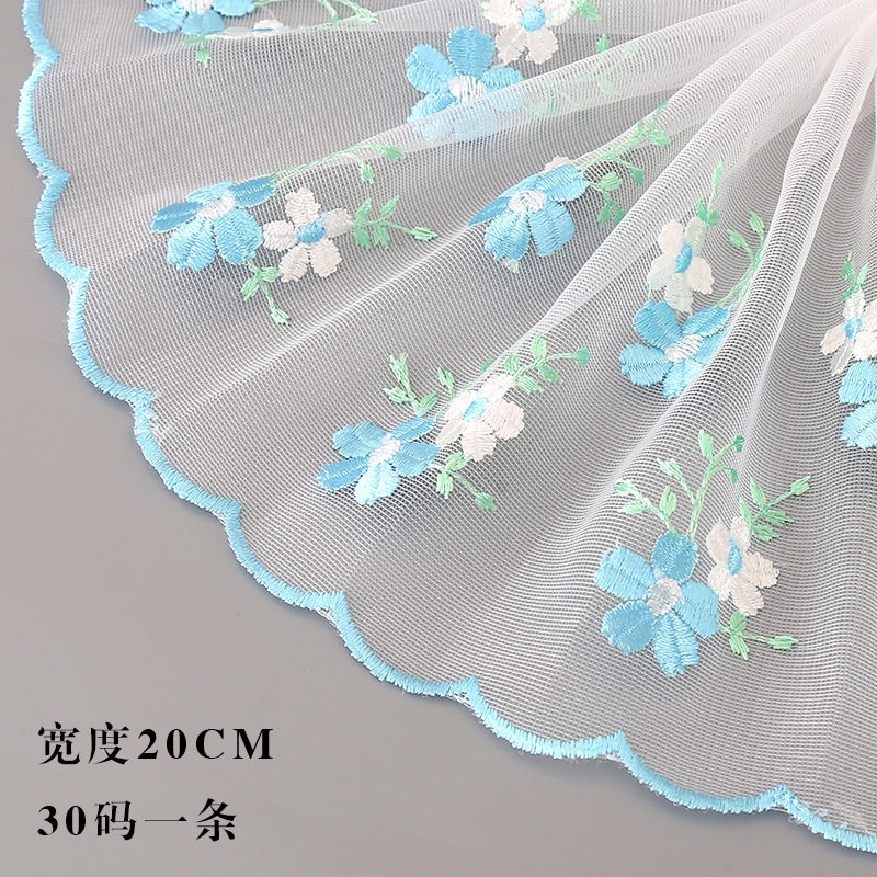 20cm Style Mesh Lace Embroidered Lace Toy Fabric Home Soft Ornaments DIY Accessories Barbie Doll Skirt