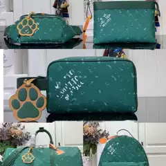 Foreign Trade Wholesale New Genuine Leather Men's Bag Clutch Bag Waist Bag Cosmetic Bag Couple Style Unisex Backpack