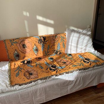 Bee ins Camping Blanket Thread Blanket Sofa Blanket Indian Blanket Outdoor Camping Thread Blanket