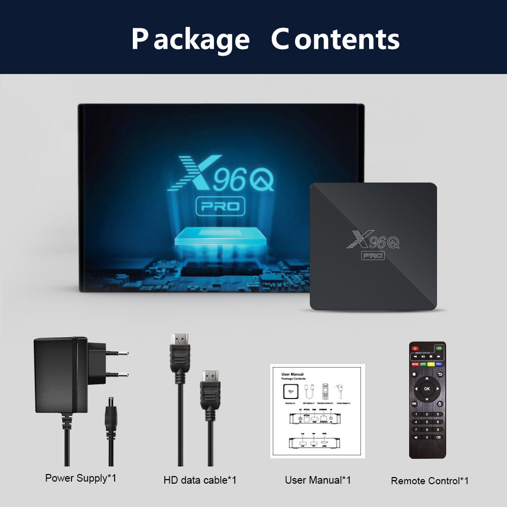 X96Q PRO set-top box Quanzhi H313 Foreign Trade TV box 4K WiFi Android TV box TV box