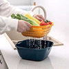 Draining Basket Six-Piece Set, Thickened Plastic Basket, Vegetable Washing Basin, Kitchen Vegetable Washing Basket, Fruit Washing Basket, Foldable