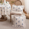 French Romantic Pastoral Ruffled Ear Lace Cotton Embroidered Pillow Pillow Sofa Bedside Pillow Case