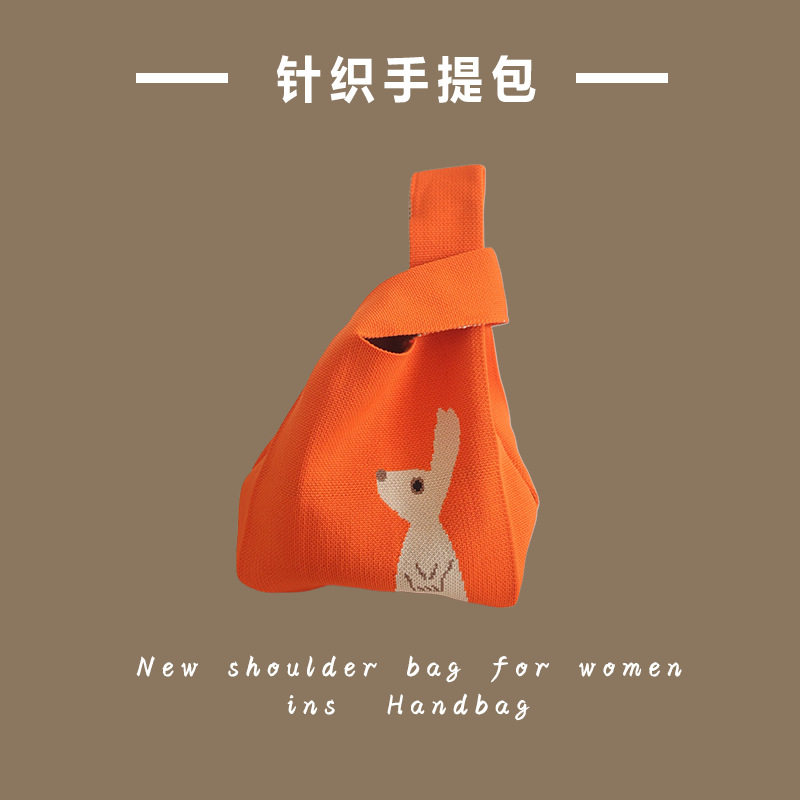 ウサギを見上げる - オレンジ