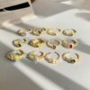 Live Blind Box Series Color Treasure Gestars Opening Ring Wave Micro-inlaid Zircon Light Luxury Advanced Sense Ring
