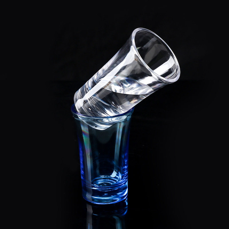Acrylic bullet Cup spirits glass white wine glass swallow cup pc drop-resistant plastic wine glass foreign wine color 35ml
