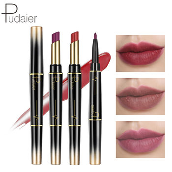 Pudaier Double-Ended Lipstick Lip Liner Matte Lip Glaze 16 Colors Lipstick Amazon Best-Selling Cross-Border Makeup in Stock