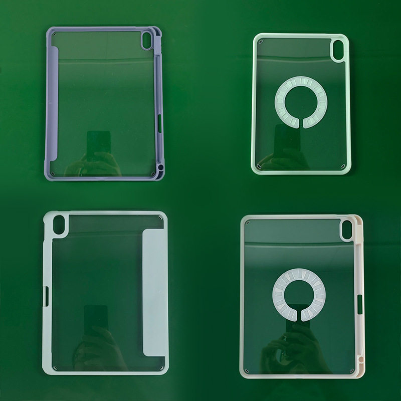 Suitable for Apple iPad Protective Case 720 ° Magnetic Ring Adsorption High Transparency Pro 11inch Protective Cover Pc Material Tpu