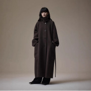 Autumn and Winter New Wool Coat Single-Breasted Double-Sided Cashmere New Stand-Up Collar Winter Outwear Women's Woolen Wool Coa