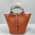 Orange Gold Buckle Small - Safi Thread+Anti Counterfeit Thread+Original Leather