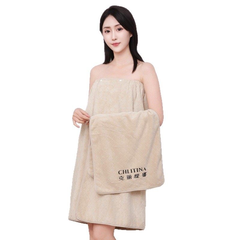Towel Absorbs Water and Does Not Shed Hair. Beauty Salon Towel Bath Skirt. Beauty Salon Special Towel with Engraved Logo. Coral Velvet Towel